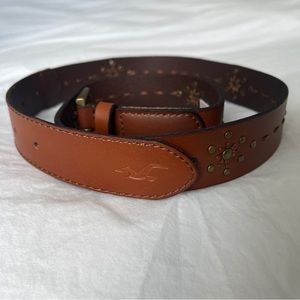 NWT Hollister California HCO Brown Genuine Leather Belt in Bettys XS/S